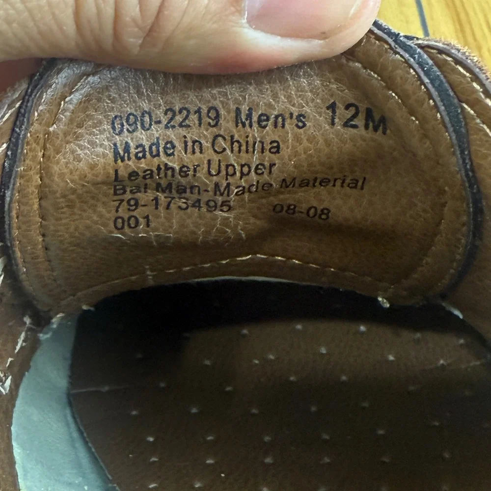 Dockers Mens Size 12M‎ Burgundy Leather Cap Toe Oxford Dress Shoes Lace Up
